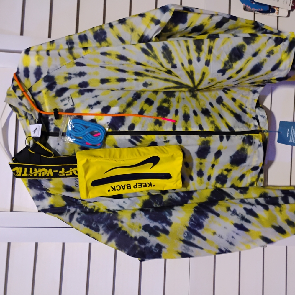 Nike Tie-Dye Jacket with Yellow Accents